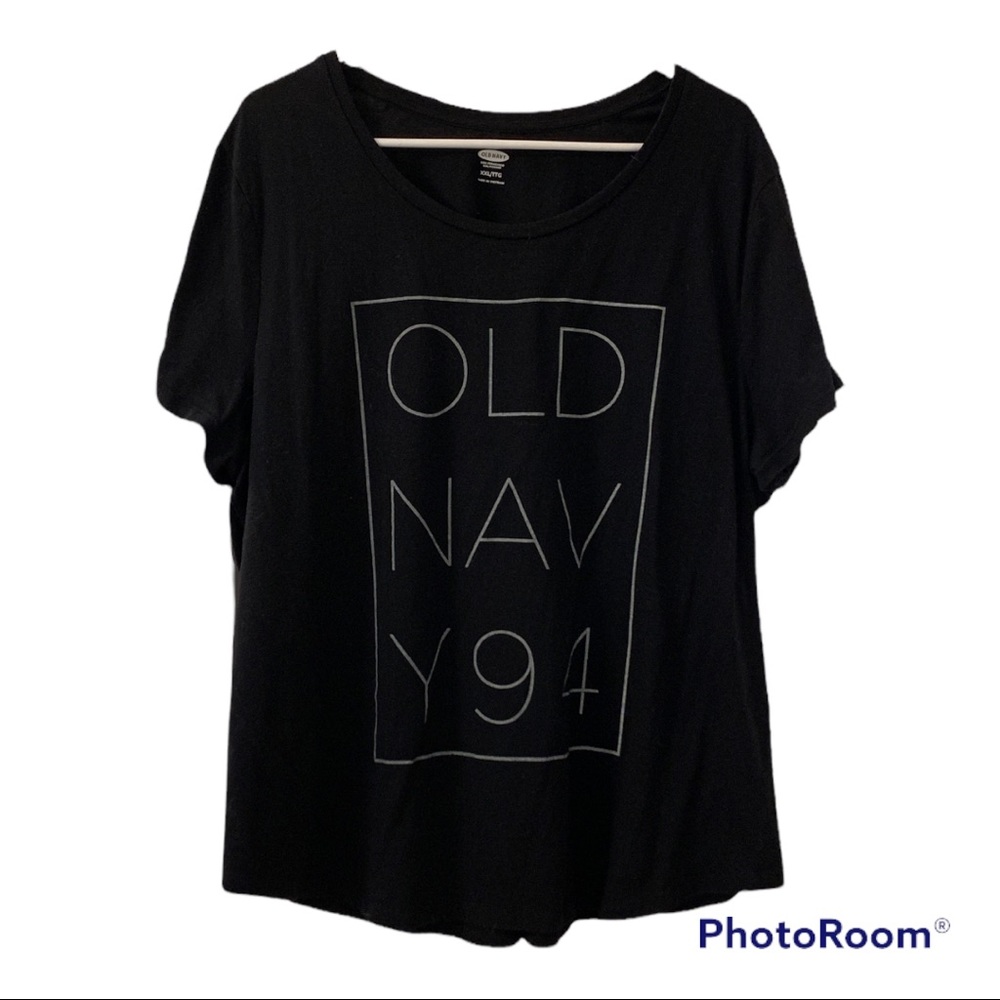 Women’s Old Navy 94 Black and Gray Short Sleeve T-Shirt Size XXL